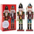 2 Pack 12 Inch Wooden Nutcracker Christmas Decor D66579