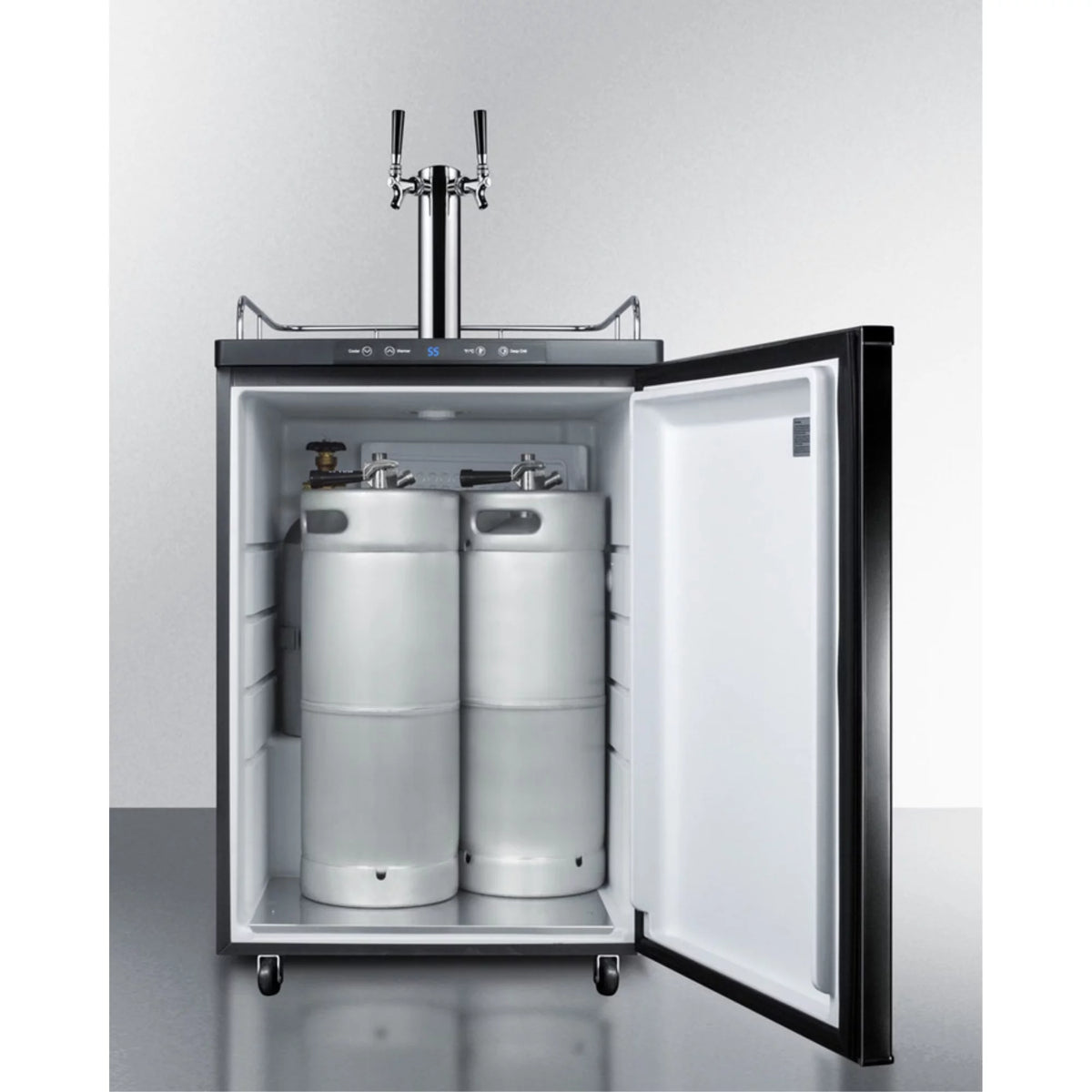 Built-in Auto Defrost Dual Tap Beer Dispenser D165