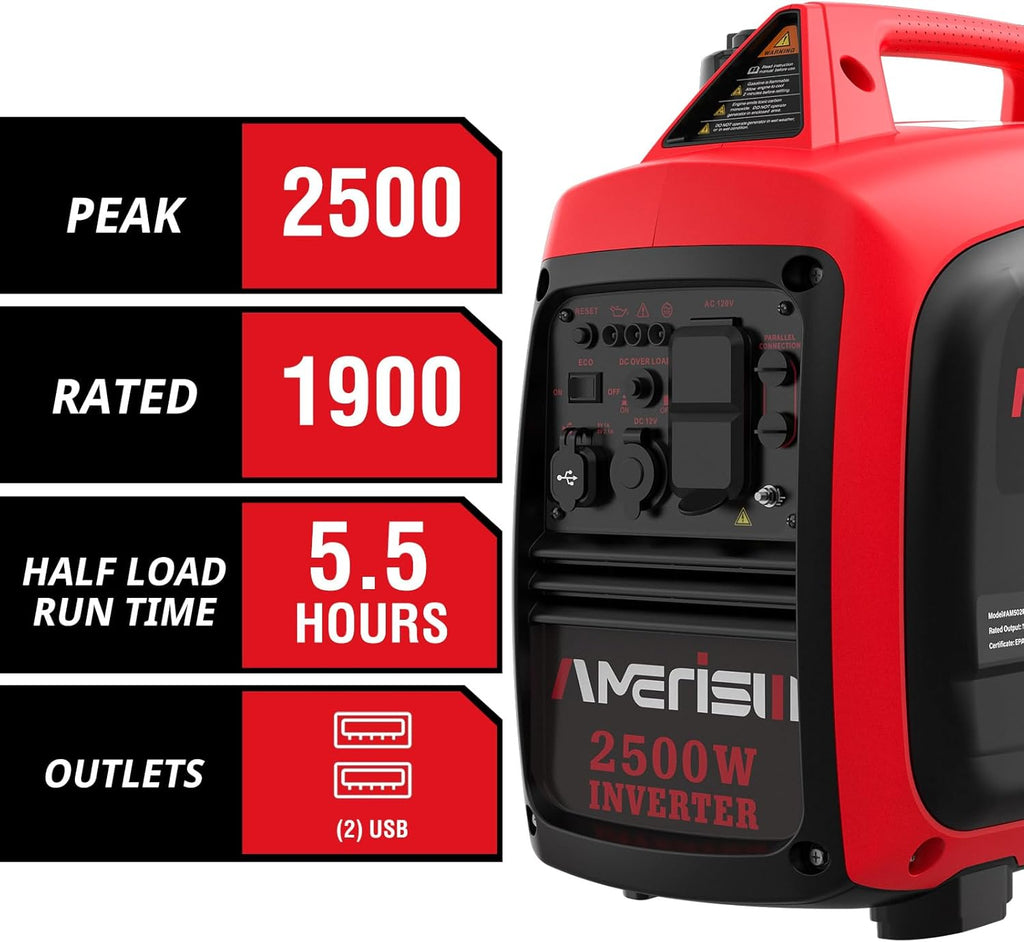 2500-Watt Gas Powered Portable Inverter Generator J159
