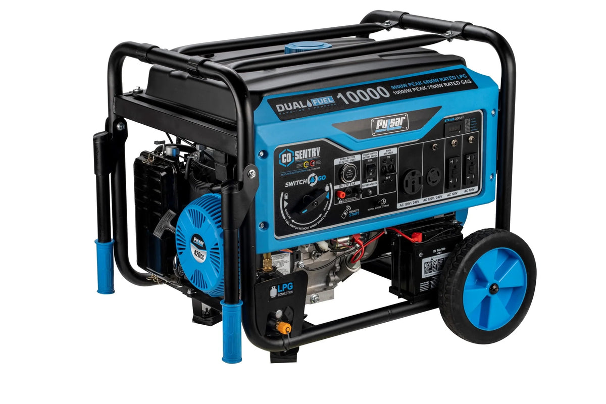 10,000 Watt Dual Fuel Portable Generator with Remote Start S1272