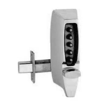 Mechanical Pushbutton Auxiliary Lock with Thumbturn Deadbolt Satin Chrome C46123