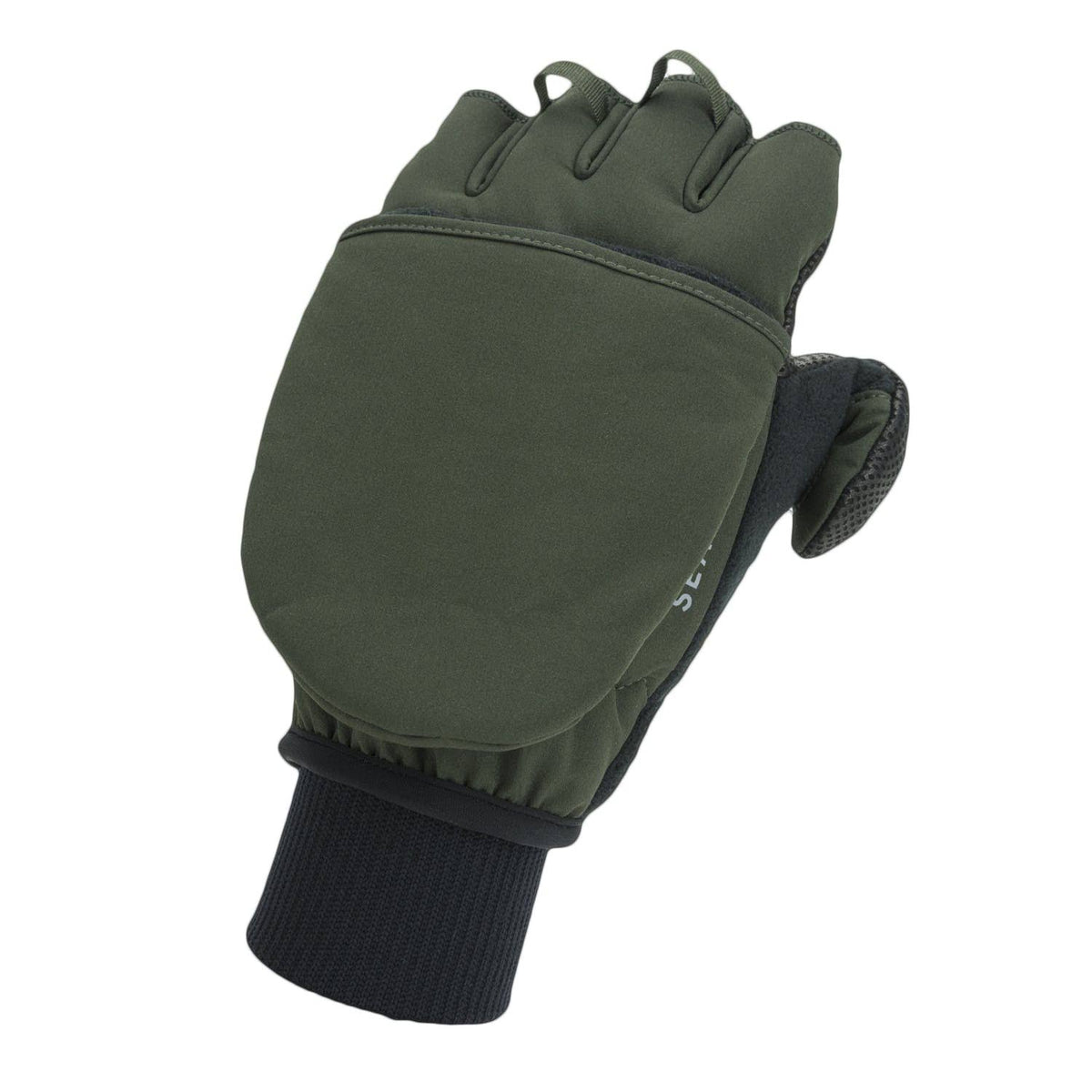 Windproof Cold Weather Convertible Mitts Olive Green/Black M786870