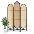 4 Panel Folding Rattan Room Divider E4159