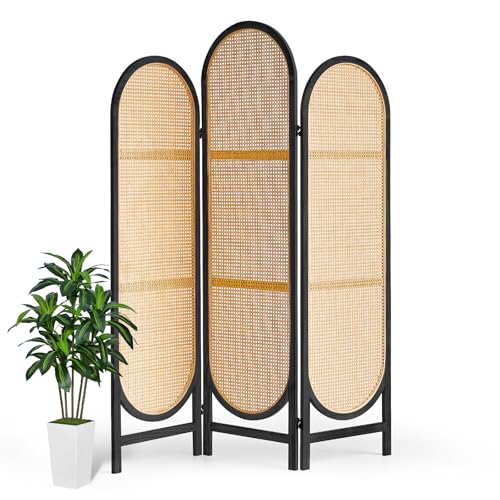 4 Panel Folding Rattan Room Divider E4159