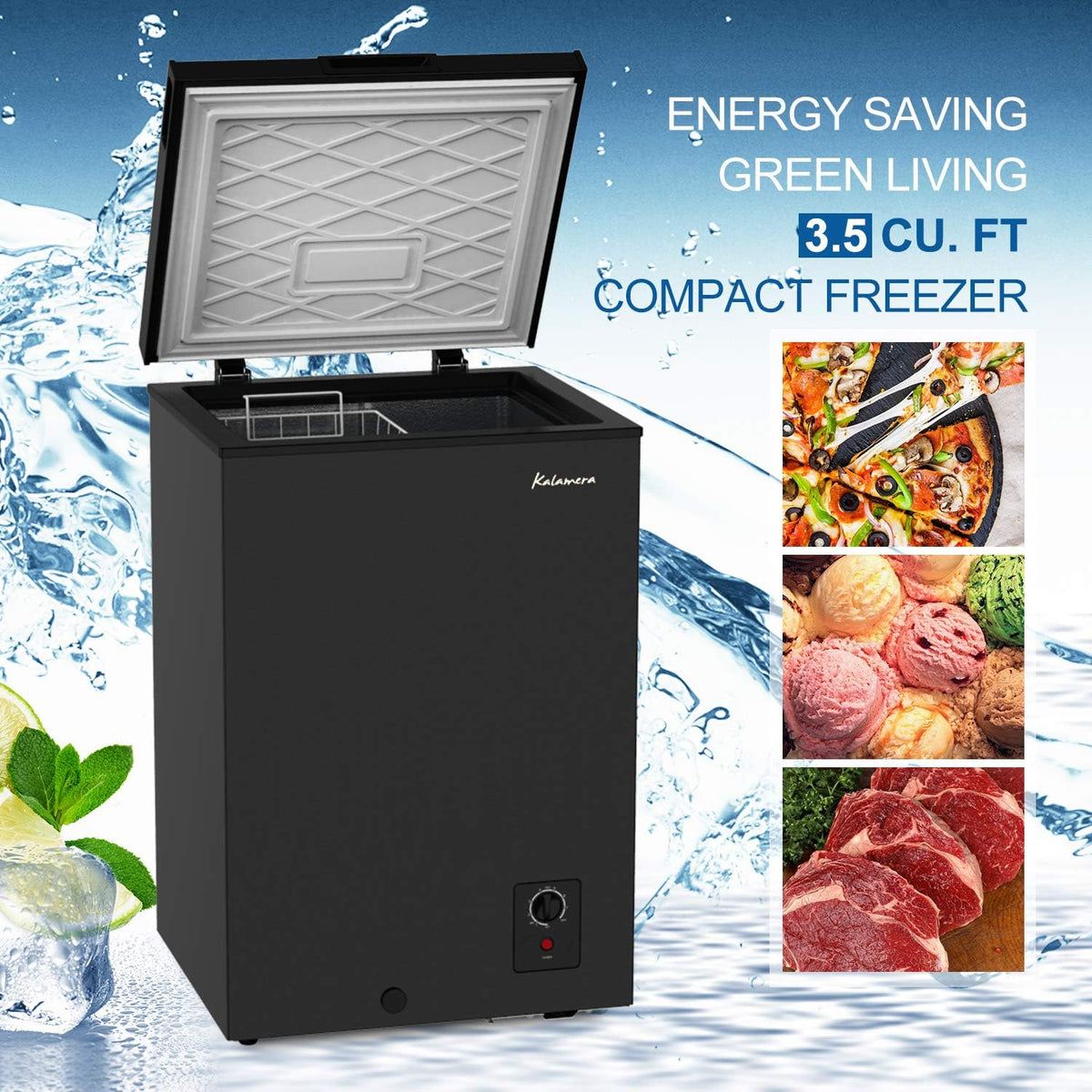 3.5 Cu.ft Chest Freezer Black S9372