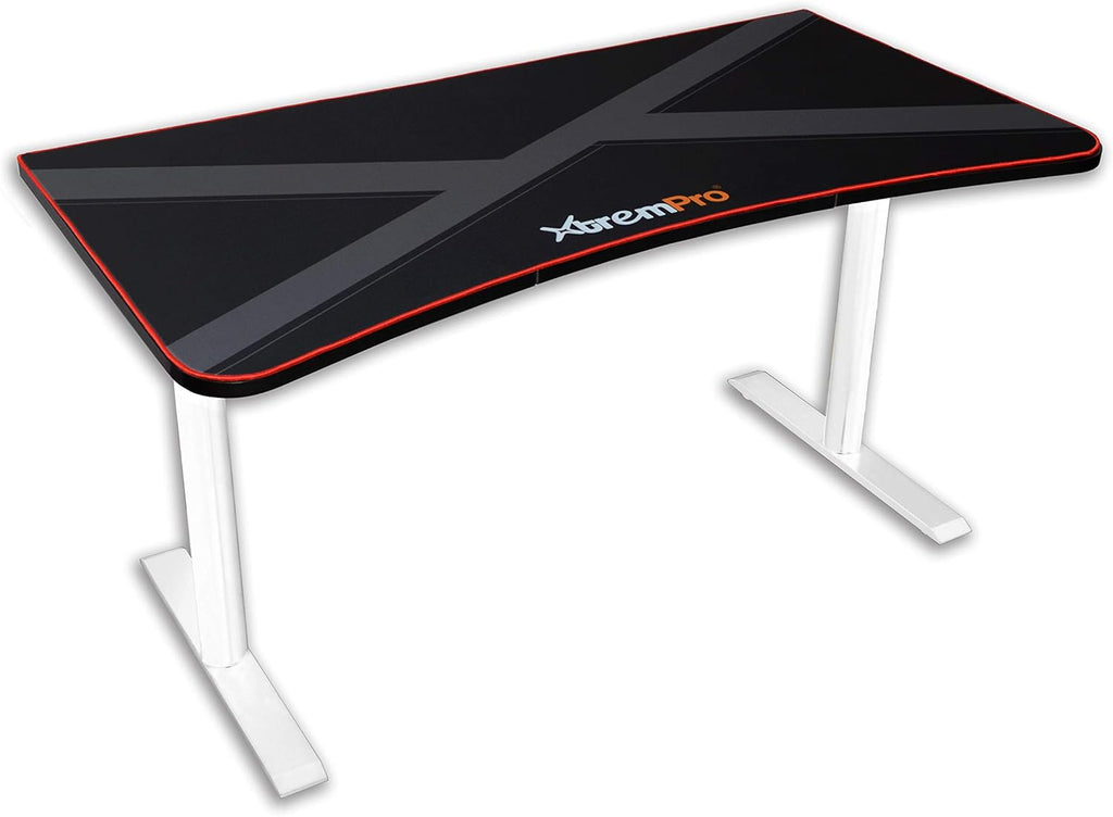 Black White Gaming Desk with Cable Management J120