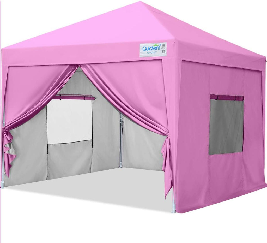 8x8 Pop up Canopy Tent with Sidewalls and Mesh Windows N7134