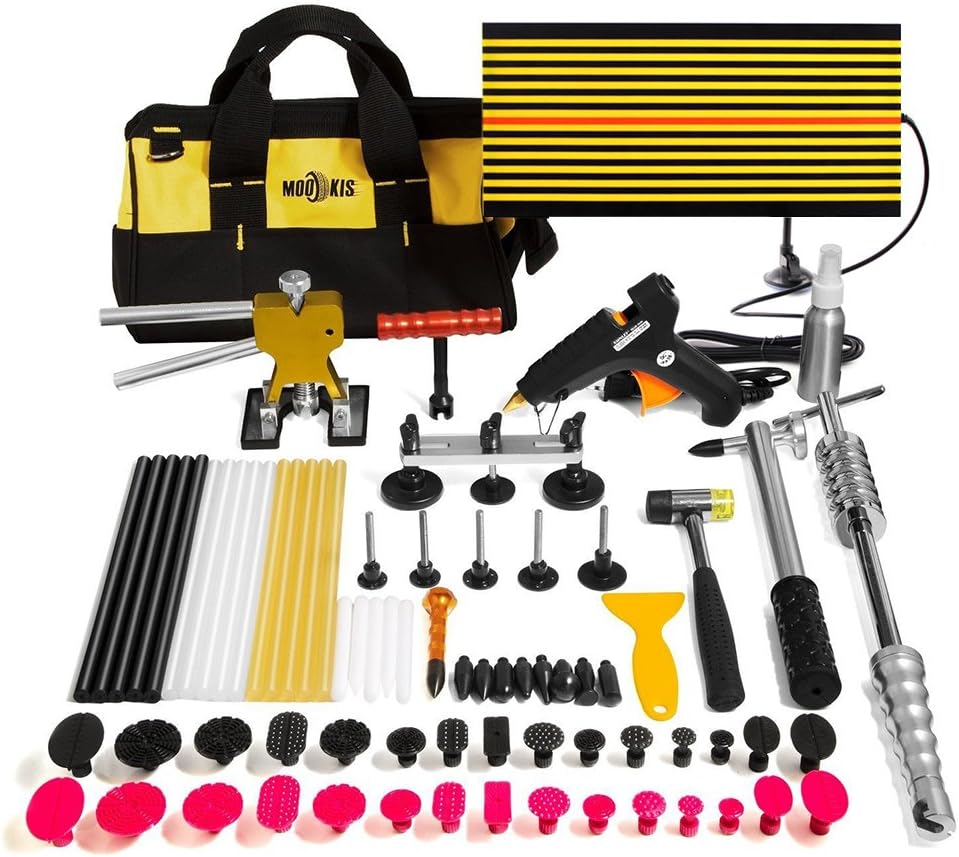 77 Pc Paintless Dent Repair Kit with Dent Lifter and Slide Hammer Z796015
