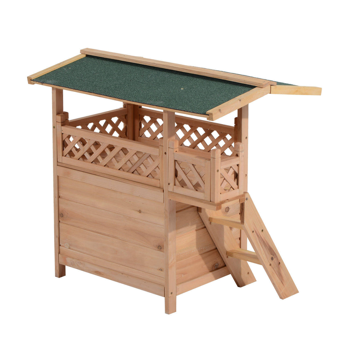 Wooden Pet House Kennel with Roof B73282