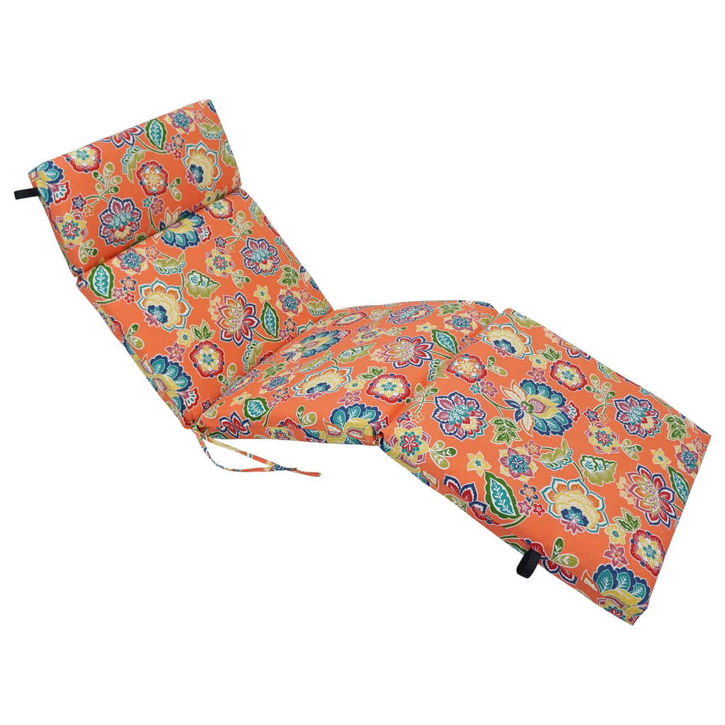 Patterned Polyester Outdoor Chaise Lounge Cushion R932