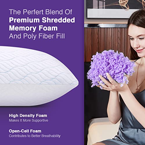 King Size Shredded Memory Foam Pillows Set of 2 G6461