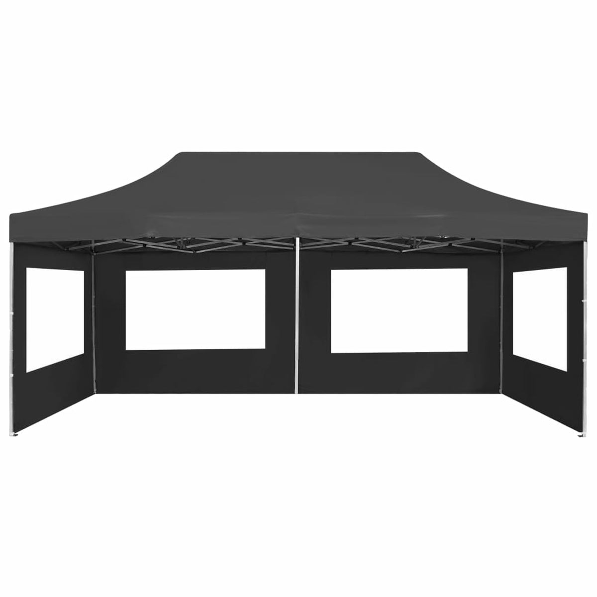 Aluminum Folding Party Tent with Walls 19.7'x9.8' Anthracite K640