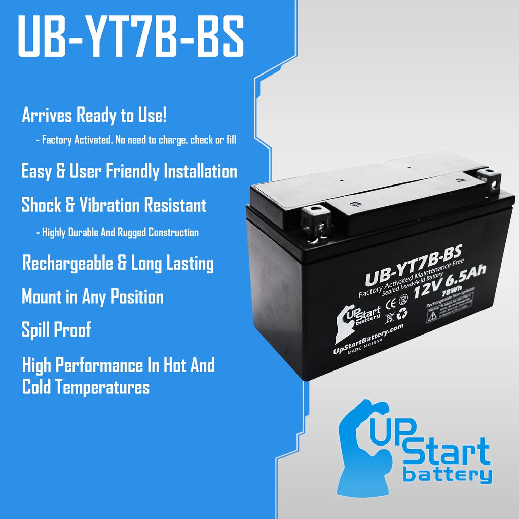2-Pack 12V 6Ah Motorcycle Battery Z436