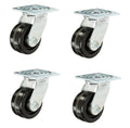 Set of 4 Heavy Duty Swivel Casters with Phenolic Wheel M6991