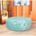 Sea Foam Round Ottoman V87869