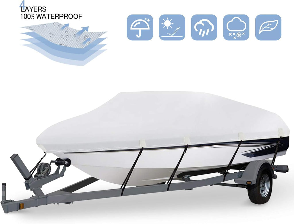 Waterproof Heavy Duty 17-19ft 600D Oxford Boat Cover C61550