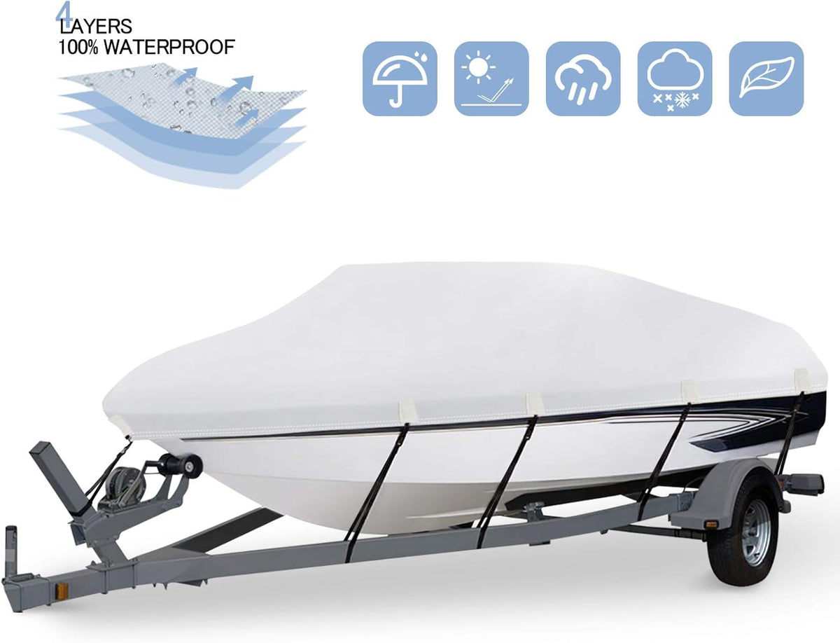 Waterproof Heavy Duty 17-19ft 600D Oxford Boat Cover C61550