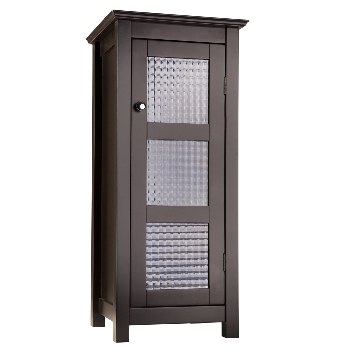Espresso Floor Cabinet with Glass Door S770