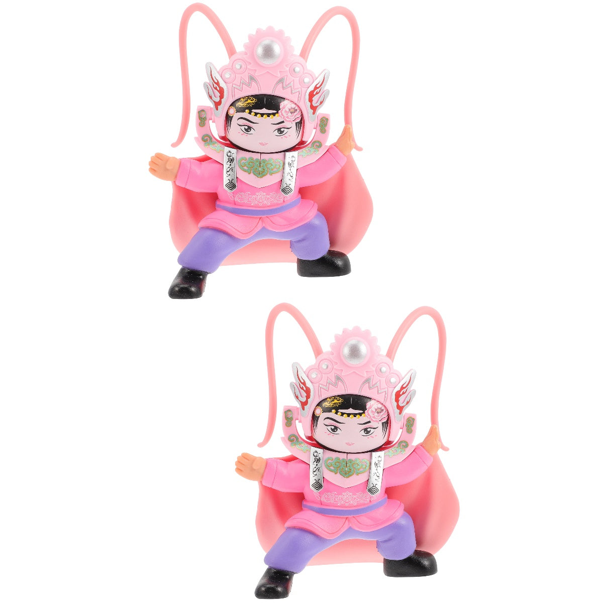 2pcs Chinese Ancient Sichuan Opera Face Changing Doll Ornament I719455