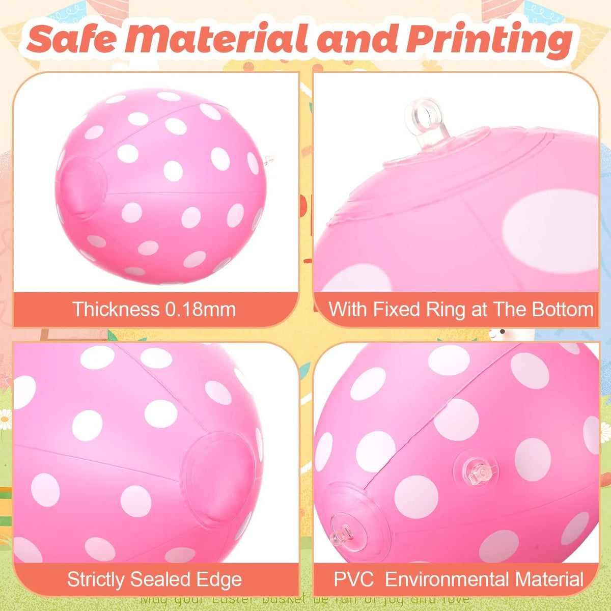 Colorful Inflatable Easter Eggs for Yard Garden Party D49270
