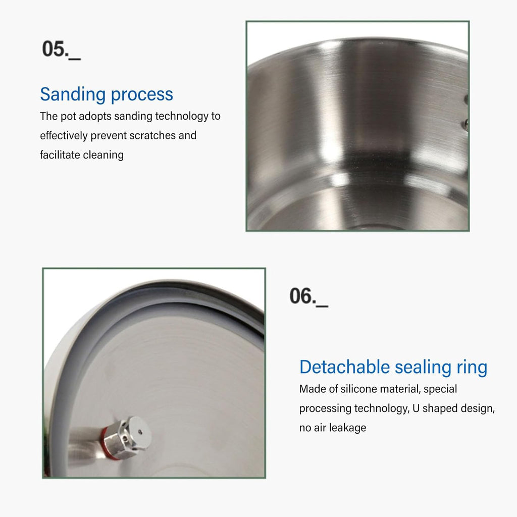 2L/2.1Quart Stainless Steel Mini Pressure Cooker D364807