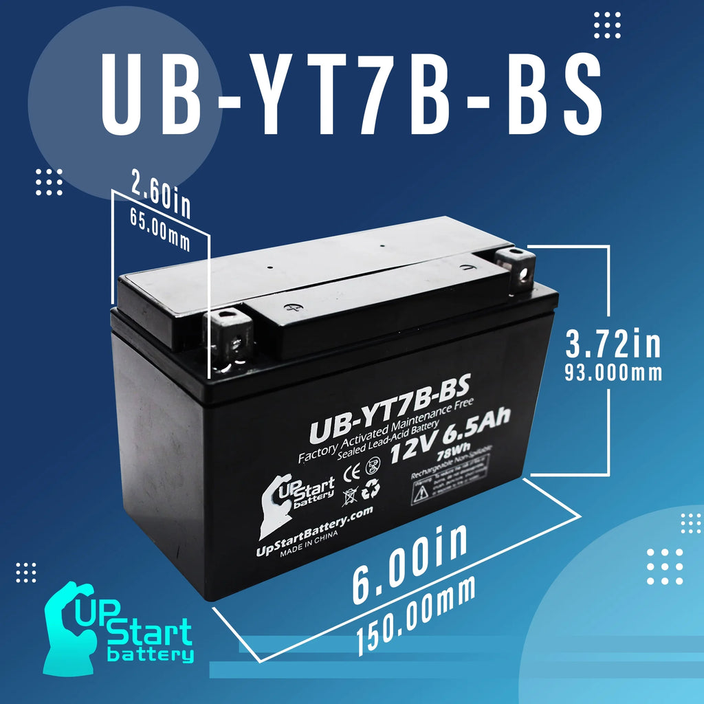 2-Pack 12V 6Ah Motorcycle Battery Z436