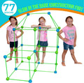 77 PCs Fort Building Kit with Orange Sheet and Glow in The Dark Sticks S909799