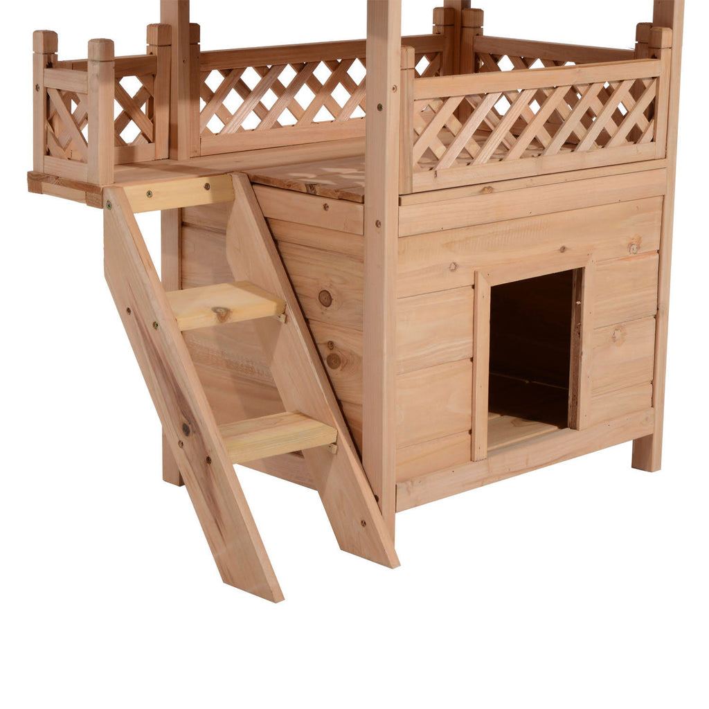 Wooden Pet House Kennel with Roof B73282