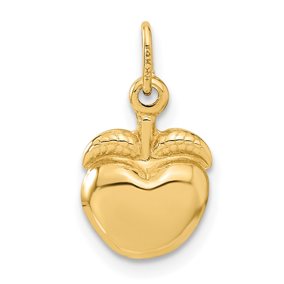 14K Yellow Gold Apple Pendant Charm I523805