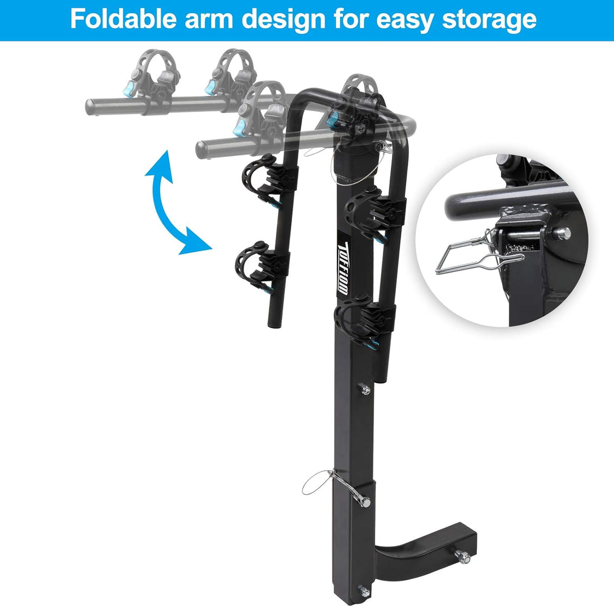 2-Bike Hitch Mount Rack with 2Inch Hitch Receiver, Black W26021