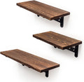White Rustic Wood Floating Shelves Set of 3 T526683