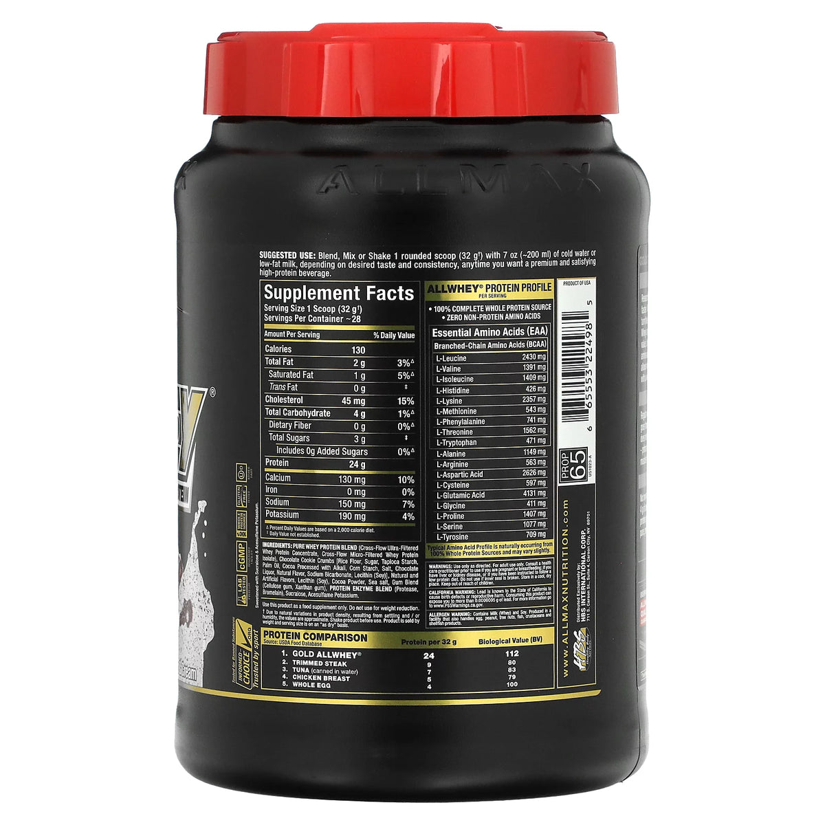 Cookies & Cream Whey Protein Isolate Blend 2 lbs D247