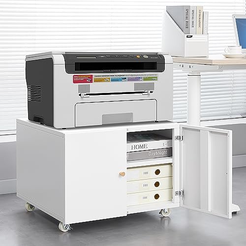 Black Metal Printer Cabinet with Storage K46889