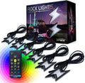 RGB LED Rock Lights Kit with Wireless Remote Control, 6PCS Q921125