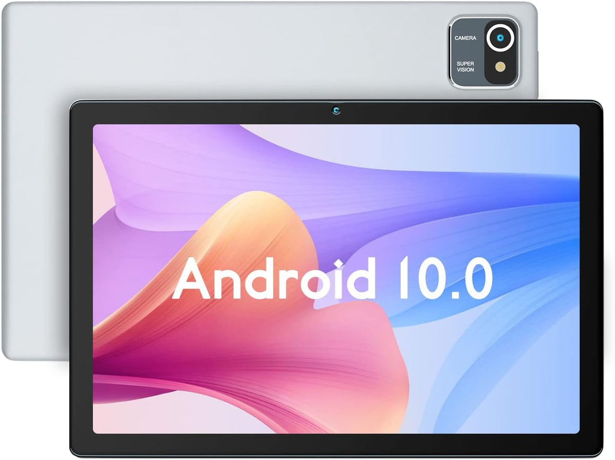 10 Inch Android Tablet IPS HD Display 2GB+32GB Quad-Core 6000mAh Battery Silver M962