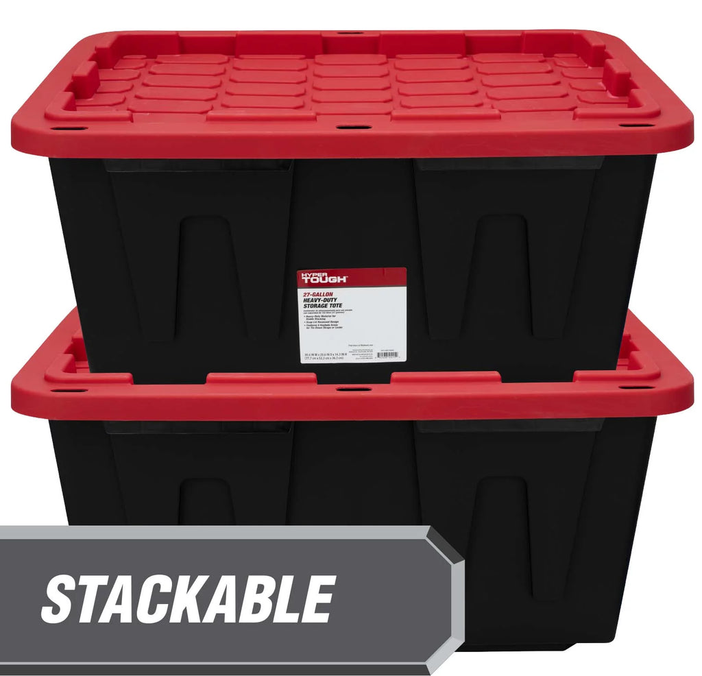 27 Gallon Snap Lid Plastic Storage Bin X89620