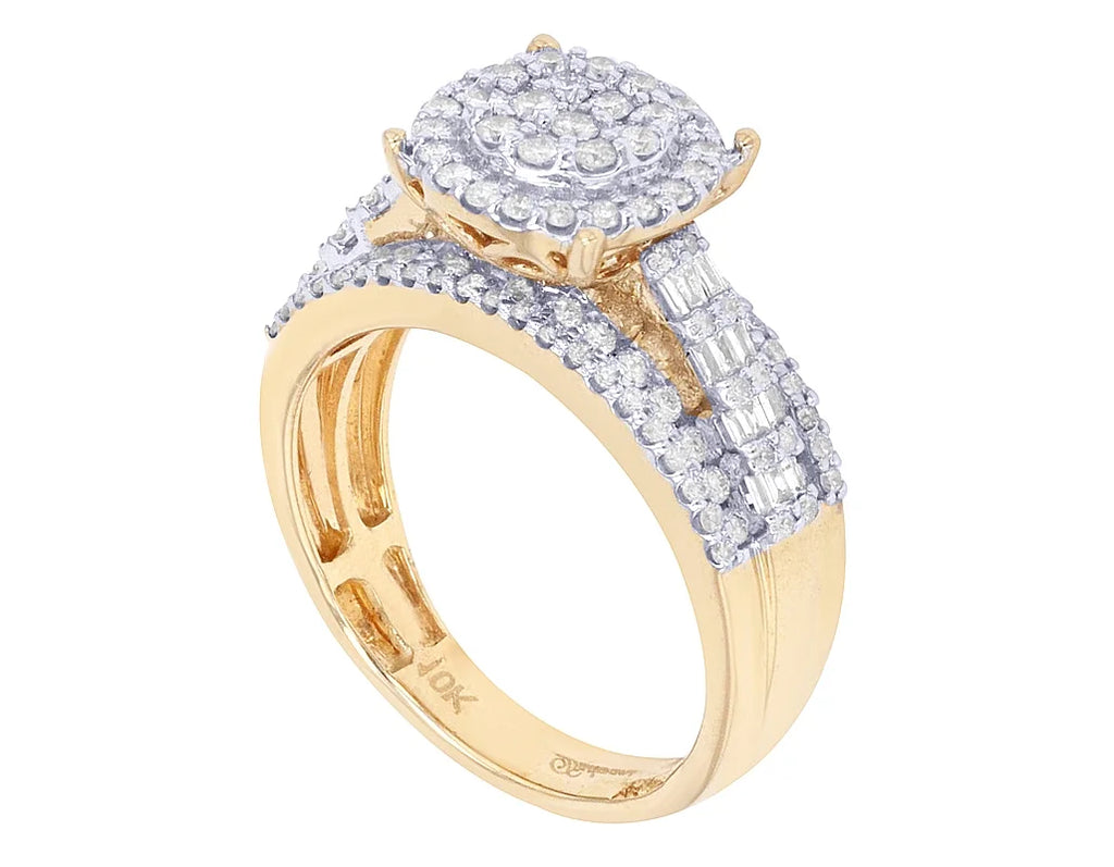 10K Yellow Gold Diamond Engagement Ring T312