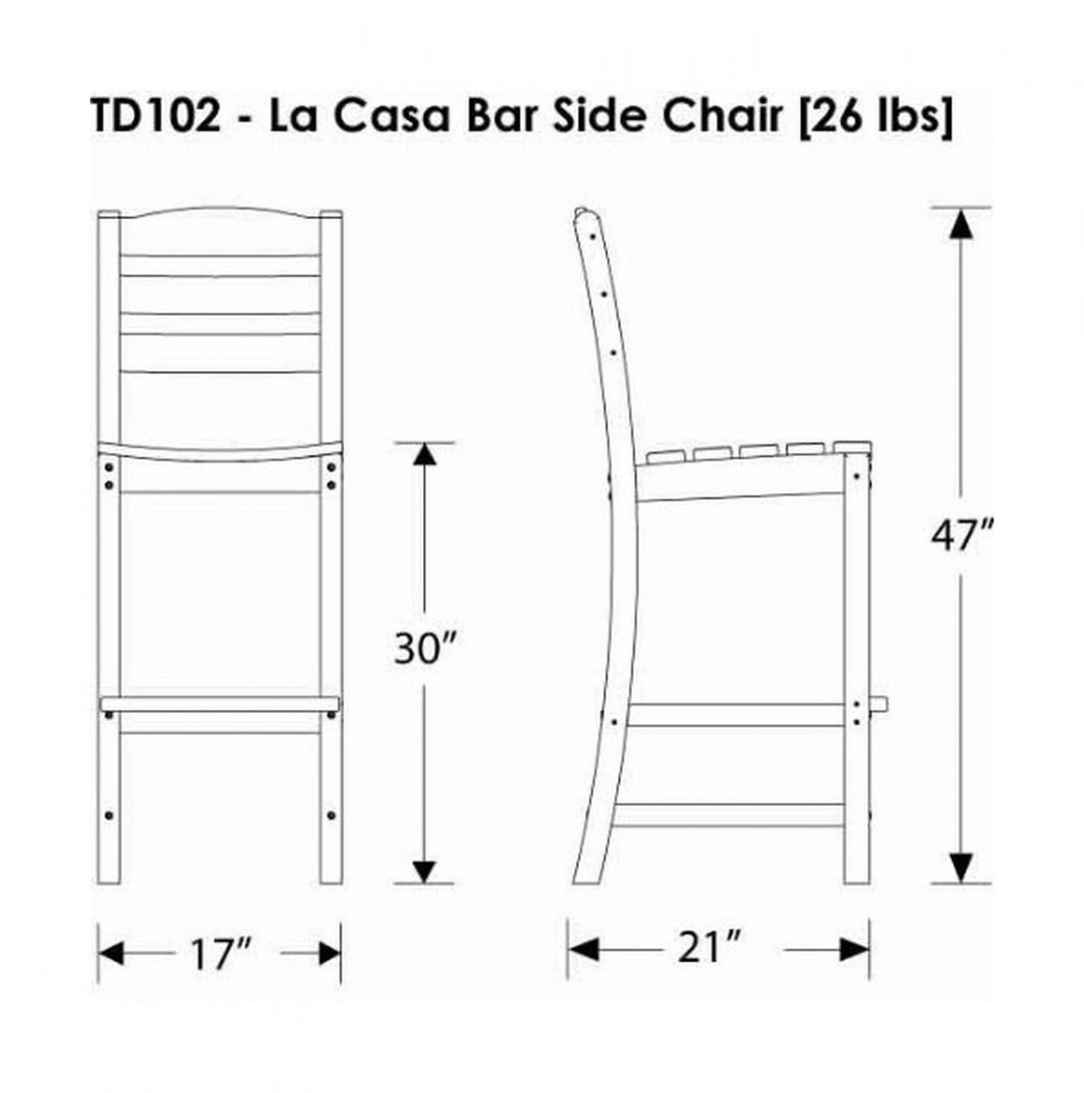 Mahogany Bar Side Chair T4703