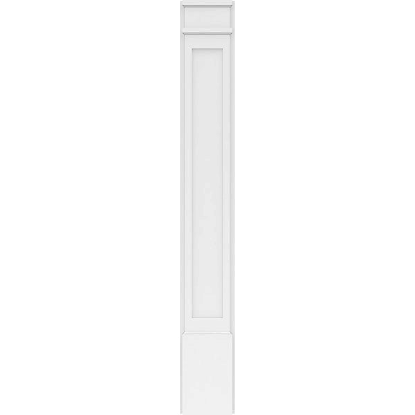 Flat Panel PVC Pilaster with Decorative Capital & Base (Pair) I311