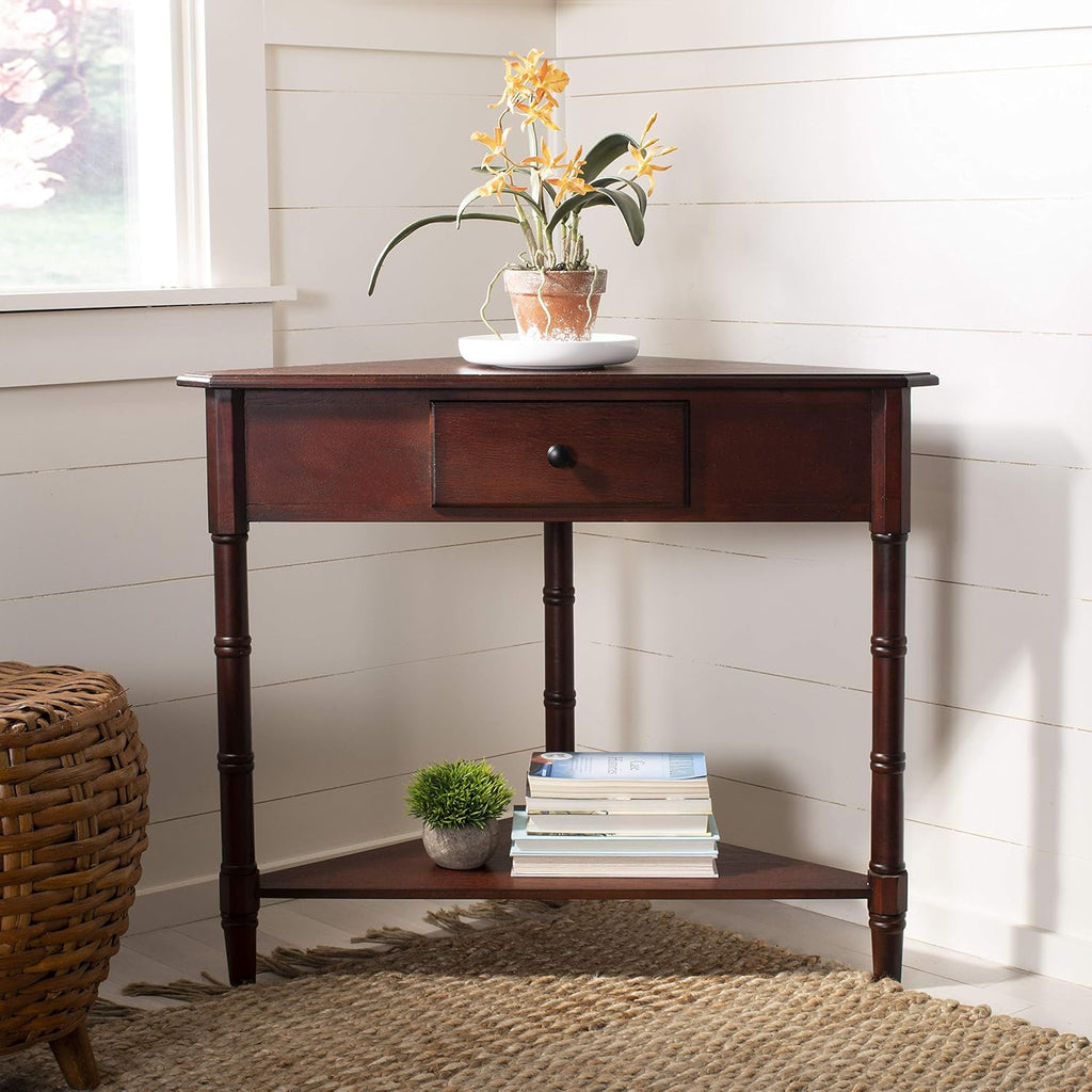 Distressed Black Corner Table I904836