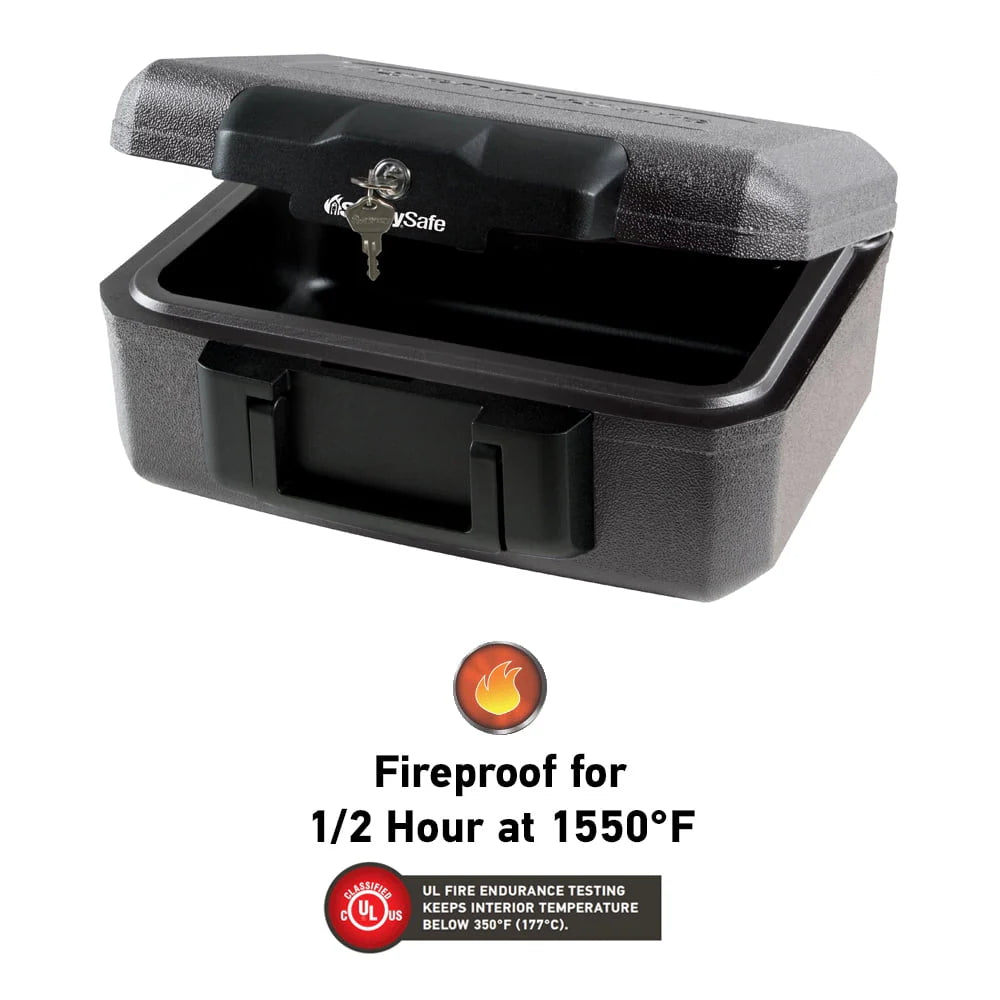 Fire-Resistant Box with Key Lock 0.18 Cu. ft. G532087