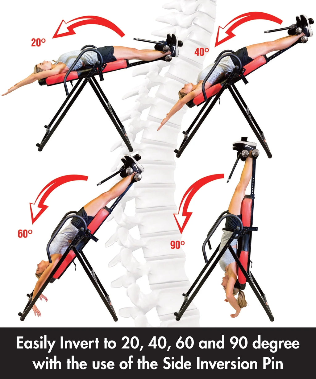 Blue Heat and Vibration Massage Inversion Table T3926