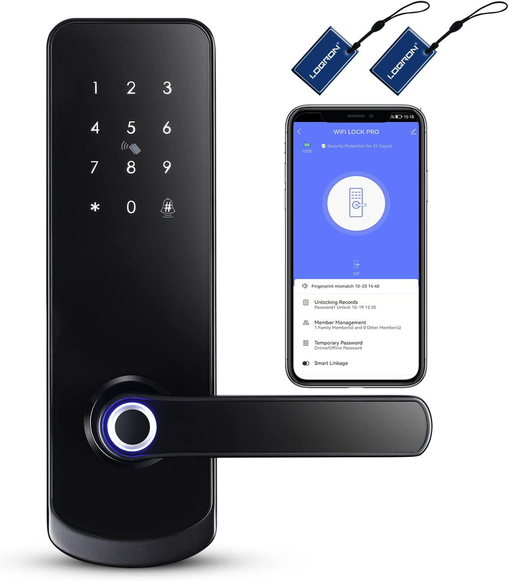 Smart Fingerprint Door Lock with Wi-Fi Touchscreen Keypad Deadbolt C53506