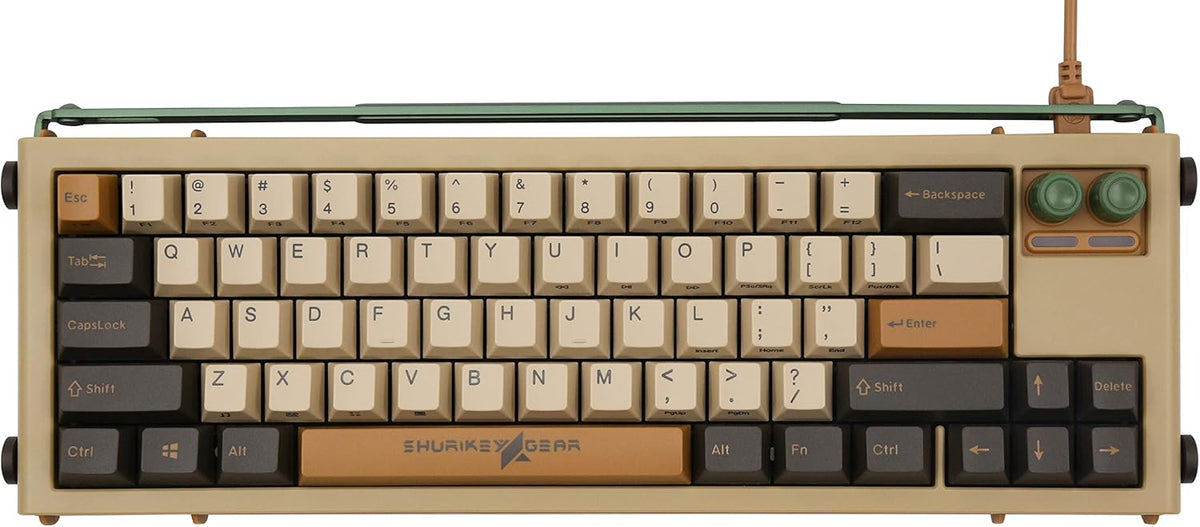 65% Wireless Wired Mechanical Keyboard with White LED Backlit X219