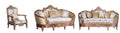Dark Cooper Wood Trim Victorian Sofa Set 3 S58174
