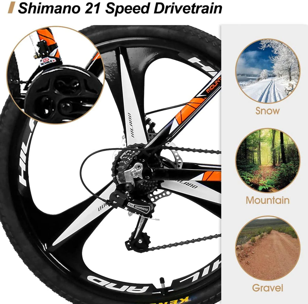 Black 21 Speed Aluminum Mountain Bike W837553
