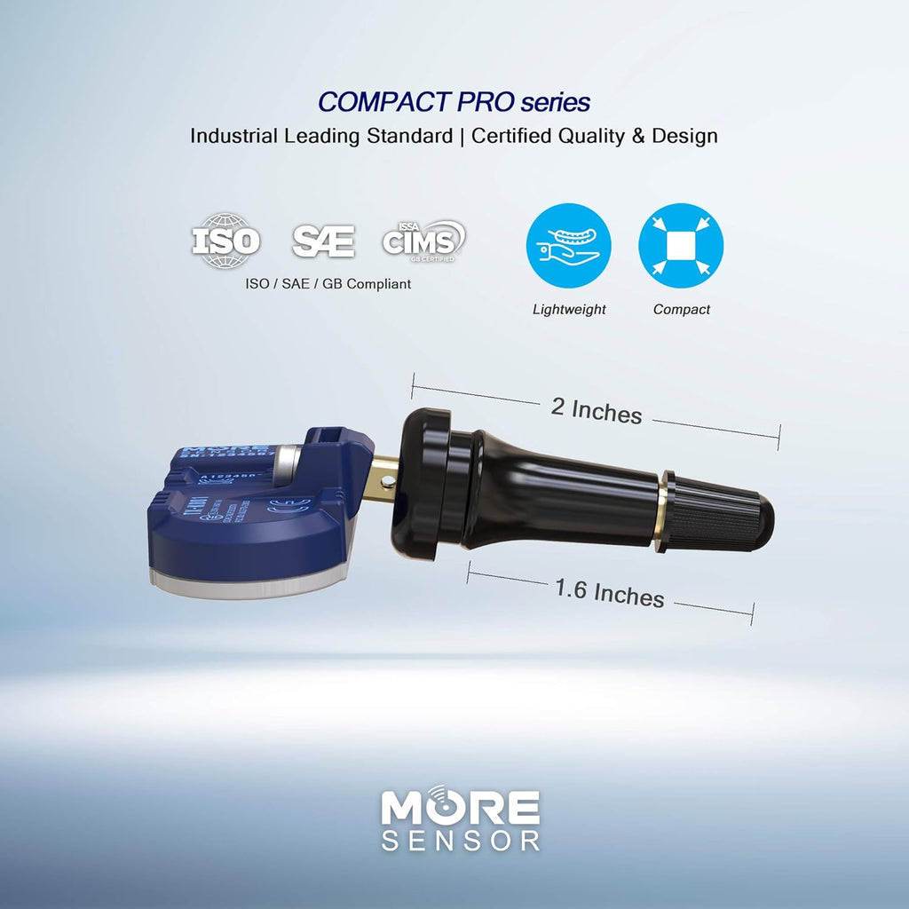 TPMS Tire Pressure Sensor 4-Pack with Rubber Valve Stem O25401