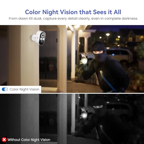 2 Pack 1080p Wireless Security Camera with Color Night Vision V5654