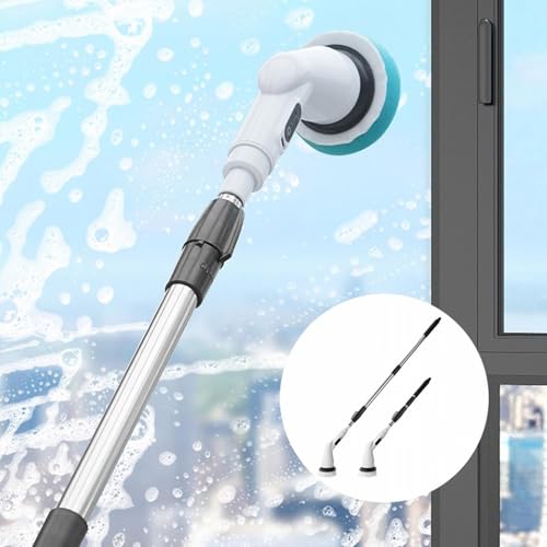 Cordless Electric Spin Scrubber with 9 Replaceable Brush Heads Y2843