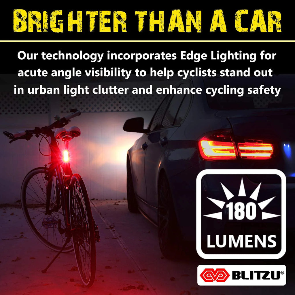168H Bike Headlight or 168T Tail Light USB Rechargeable LED Bicycle Lights Set Front Back K6112